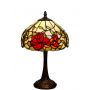 Rosor Tiffany 25cm Bordslampa från Nostalgia