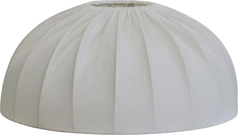 Dome Lampskärm Vit Linne B60H24cm