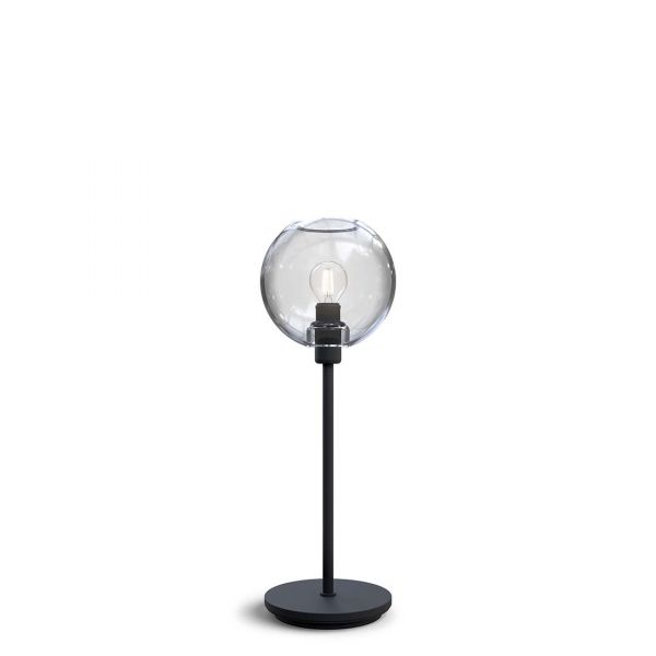 Gloria Bordslampa Svart Struktur/Klart glas