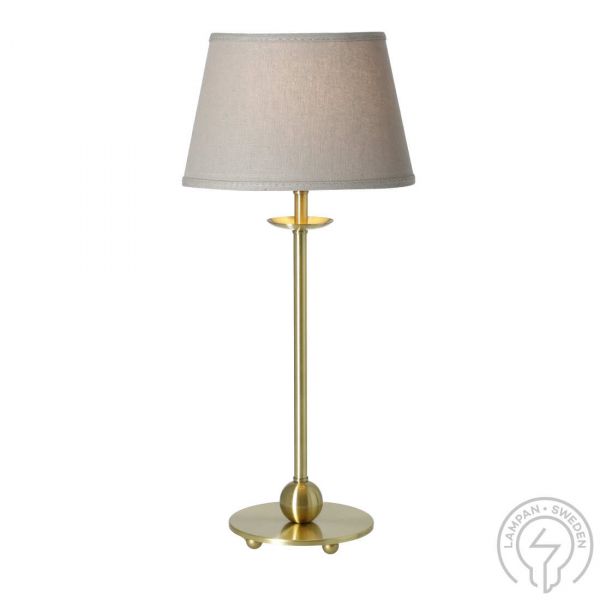 Anna Bordslampa Liten Guld/Grå Oval Lampskärm 47cm