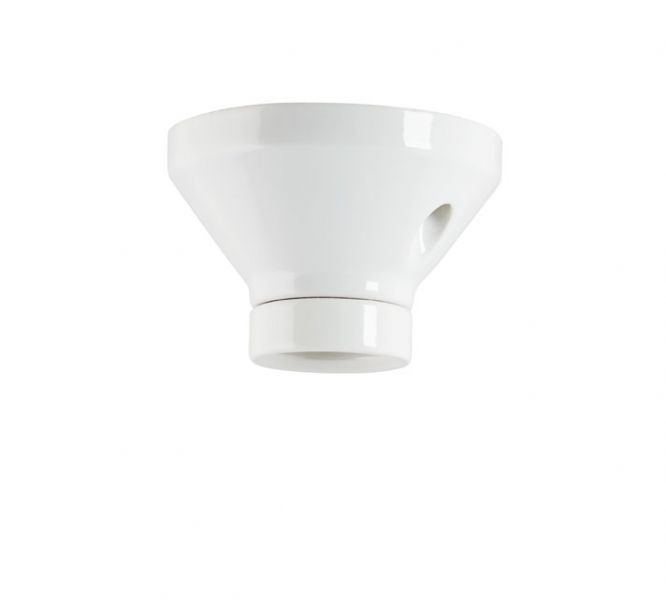 Basic Fotlamphållare 100 Vit IP20 Tak/Vägglampa