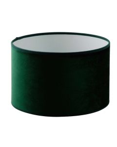Roma Sammet Smaragdgrön 20cm Cylinder Lampskärm från Hallbergs Lampskärmar